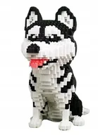 Klocki - Klocki Słodki PIESEK Śliczny Pies Z Klocków Model Puzzle 3D Dog Husky - miniaturka - grafika 1