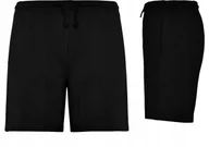 Spodenki męskie - Krótkie Spodenki Sportowe Męskie BAWEŁNA Kieszenie Roly 6705 CZARNE S - miniaturka - grafika 1