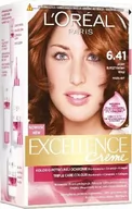 Farby do włosów i szampony koloryzujące - Loreal Paris Paris Excellence Creme Krem koloryzujący 6,41 Jasny Bursztynowy Brąz 0258878 - miniaturka - grafika 1