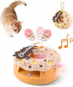 Zabawki dla kotów - Interaktywna zabawka dla kota – pluszowy pączek z czujnikiem ruchu 13 cm - miniaturka - grafika 1