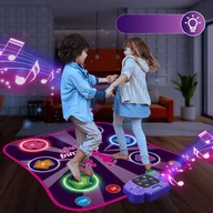 Zabawki interaktywne dla dzieci - MATA TANECZNA DO TAŃCZENIA ANTYPOŚLIZGOWA MATA GRA Z WIELOMA LED - miniaturka - grafika 1