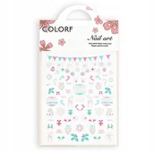 Ozdoby do paznokci - Allepaznokcie Naklejki do paznokci cienkie samoprzylepne świąteczne świecące w UV Colorf CY-020 - miniaturka - grafika 1