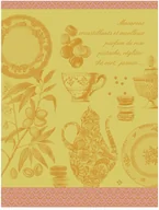 Ściereczki, gąbki, czyściki - Le Jacquard Fran ais Ściereczka kuchenna Macarons Żółta - miniaturka - grafika 1