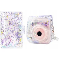 Torby fotograficzne i futerały - Pokrowiec LOVEINSTANT Instax Mini 11 Cekiny Fioletowy + Album - miniaturka - grafika 1