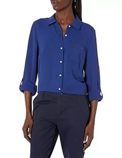 Tommy Hilfiger Damska koszula J2hm7530-dse-S zapinana na guziki, Deep Sea, SM, Głębokie morze, S - Koszule damskie - miniaturka - grafika 1