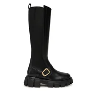 Kozaki damskie - Kozaki LOVE MOSCHINO JA26015G1NIA000041 Czarny - miniaturka - grafika 1