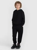 Spodnie i spodenki dla chłopców - 4F Spodnie dresowe joggery chłopięce - czarne 122 (6-7 lat) - miniaturka - grafika 1