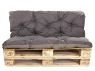 Poduszki ogrodowe - Poduszki na palety komplet, siedzisko 120 x 80 i opacie 120x40 cm, Poduszki ogrodowe na palety, Antracyt - miniaturka - grafika 1