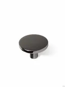 Zawiasy, okucia i inne akcesoria - Gałka meblowa Como Big Czarny Nikiel Polerowany - miniaturka - grafika 1