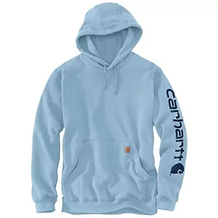 Carhartt Męska bluza z kapturem o luźnym kroju z logo średniej wagi, Moonstone, S - Bluzy męskie - miniaturka - grafika 1