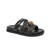 Klapki i japonki damskie - Kurt Geiger Skórzane klapki 225-EAGLE - miniaturka - grafika 1