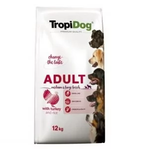 Tropidog Premium Adult Medium&Large Breeds Turkey&Rice 15 kg - Sucha karma dla psów - miniaturka - grafika 1