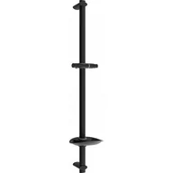 Zasłony prysznicowe - Drążek prysznicowy z mydelniczką MEXEN DB, czarny, 75 cm - miniaturka - grafika 1