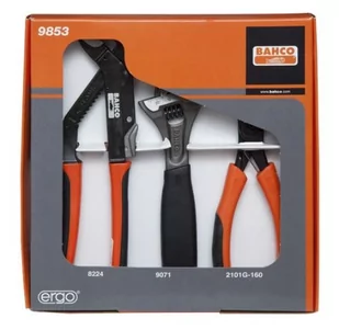 BAHCO Zestaw 9853 - klucz hydrauliczny + szczypce zaciskowe + szczypce z nożem 9853 - Kombinerki i obcęgi - miniaturka - grafika 1