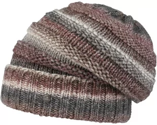 Czapka z Mankietem i Polarem Bernardo by Lierys, szaro-czerwony, One Size - Czapki damskie - miniaturka - grafika 1
