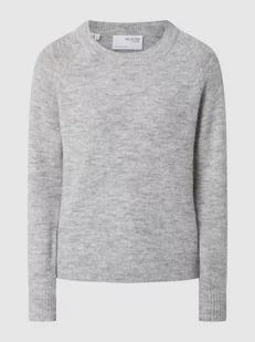 Sweter z dodatkiem wełny z alpaki model ‘Lulu’ - Swetry damskie - miniaturka - grafika 1
