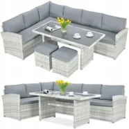 Zestaw Mebli Ogrodowych Wypoczynkowych Technorattan SALO Narożnik na Taras