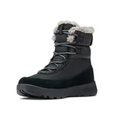 Śniegowce damskie - Columbia Damskie buty zimowe Slopeside Peak, Czarny Black X Graphite, 37.5 EU - miniaturka - grafika 1