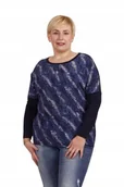 Bluzki damskie - TUNIKA DAMSKA długi rękaw rozmiar 4XL DAMANA - miniaturka - grafika 1