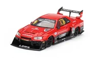 Samochody i pojazdy dla dzieci - Nissan Skyline GT-R (R34) Silhouette - 2024, red/black Mini GT 1:64 - miniaturka - grafika 1