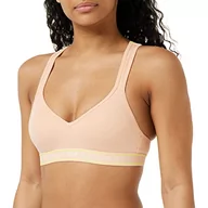 Biustonosze - Emporio Armani Padded Bralette Biustonosz Iconic Logoband Wyściełany Biustonosz Damski, Apricot, XS - miniaturka - grafika 1