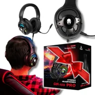 Słuchawki - Benepro Gamingowe Podświetlane czarne - miniaturka - grafika 1