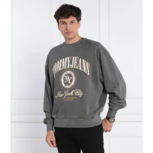 Tommy Jeans Bluza TJM BOXY LUXE VARSITY CREW | Regular Fit - Bluzy męskie - miniaturka - grafika 1