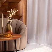 Firany - HOMLA Firanka z taśmą B2 ESSENTIALS SWISS VOAL TAPE biała 300x250 cm - miniaturka - grafika 1