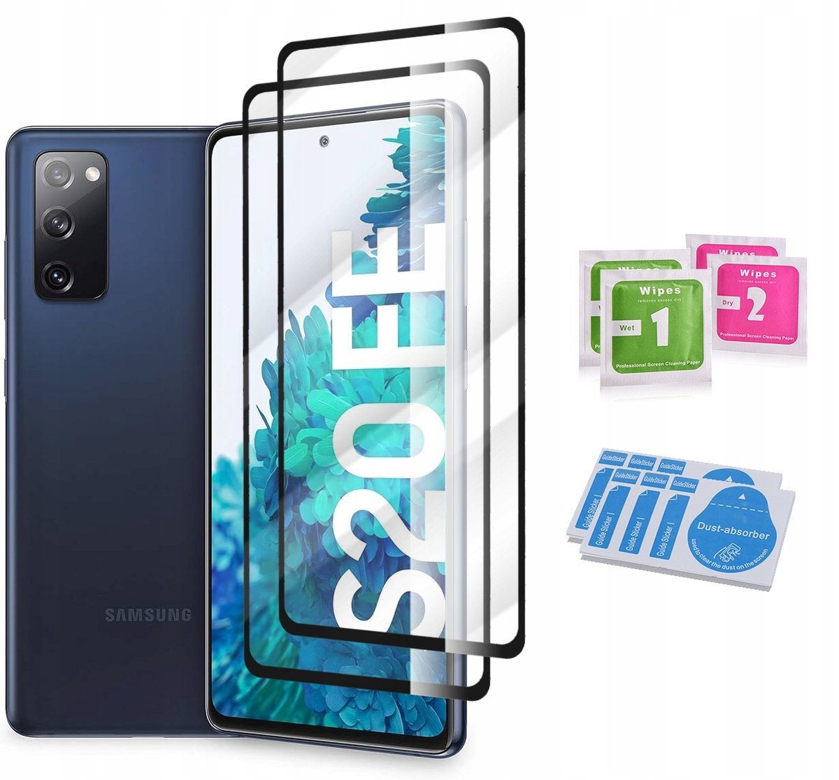 ZESTAW 2x SZKŁO HARTOWANE do Samsung Galaxy S20 FE PEŁNE CAŁY EKRAN 5D HD+