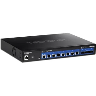 Trendnet TEG-7124WS łącza sieciowe Zarządzany L2/L3/L4 10G Ethernet (100/1000/10000) 1U Czarny - Pozostałe akcesoria sieciowe - miniaturka - grafika 1