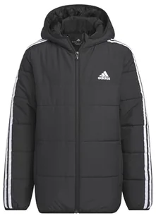 adidas 3-paski Padded Kurtka Unisex - Dla dzieci i młodzieży, Czarny, 9-10 lat - Kurtki i płaszcze dla chłopców - miniaturka - grafika 1
