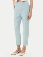 Spodnie damskie - PINKO Spodnie materiałowe 102861 A213 E28 Niebieski Regular Fit - miniaturka - grafika 1