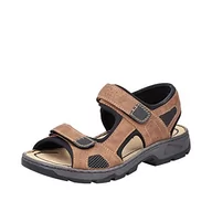 Sandały męskie - Rieker Sandały męskie 26156, sandały, Braun Kombi 25, 43 EU - miniaturka - grafika 1