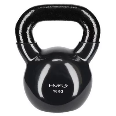 HMS KNV10 BLACK KETTLEBELL ŻELIWNY POKRYTY WINYLEM AL*_17-64-069