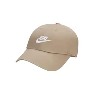 Czapki damskie - Nike FB5368-247 U NK Club cap U CB FUT WSH L Czapka z daszkiem Unisex Dorosły Khaki/Biały Rozmiar S/M - miniaturka - grafika 1