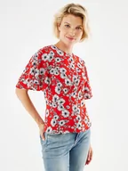 Koszulki i topy damskie - Mexx Koszulka w kolorze czerwonym - miniaturka - grafika 1