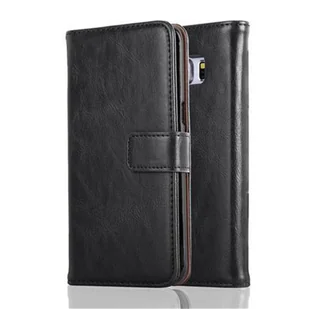 Etui Do Samsung Galaxy S6 EDGE w Pokrowiec CZARNY GRAFIT Magnet Obudowa Ochronny Case Cover Cadorabo - Etui i futerały do telefonów - miniaturka - grafika 1