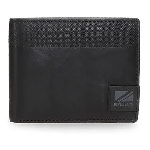 Pepe Jeans Topper Portfel Czarny 11x8,5x1 cms Skóra, czarny, Talla única, Portfel z karty - Koszulki i topy damskie - miniaturka - grafika 1