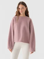 Bluzy damskie - Damski polar sherpa nierozpinany Outhorn OTHWAW24TSWSF1882 - różowy - miniaturka - grafika 1