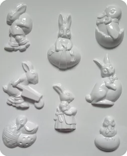 Forma do odlewów gipsu, zajączki i pisanki - Wielkanoc - miniaturka - grafika 1
