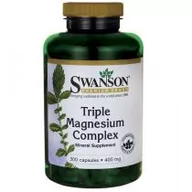 Układ nerwowy - Swanson, Usa Triple Magnesium complex Suplement diety 300 kaps. - miniaturka - grafika 1
