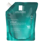 Peelingi i scruby do twarzy - La Roche-Posay Effaclar, micro-peeling żel, zapas, 400 ml - miniaturka - grafika 1