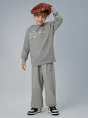 Spodnie i spodenki dla chłopców - 4F Spodnie dresowe z szerokimi nogawkami chłopięce - szare 158/164 (12-14 lat) - miniaturka - grafika 1