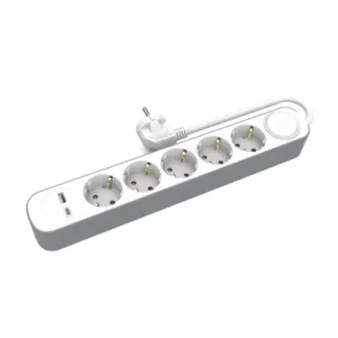 Plast-Rol Plastrol przedłużacz domowy 5x gniazd 3m z wyłącznikiem 1x usb-a 1x usb-c - Przedłużacze i rozgałęźniki - miniaturka - grafika 1