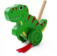 Zabawki zręcznościowe - Bigjigs BB138 Pchacz T-Rex - miniaturka - grafika 1