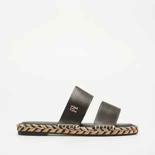 TOMMY HILFIGER TH LEATHER FLAT ESP SANDAL - Tommy Hilfiger - Sandały damskie - miniaturka - grafika 1