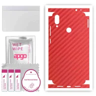 Szkła hartowane na telefon - Folia naklejka skórka strukturalna na TYŁ+BOKI do Xiaomi Redmi Note 7 -  Carbon Czerwony - apgo SKINS - miniaturka - grafika 1