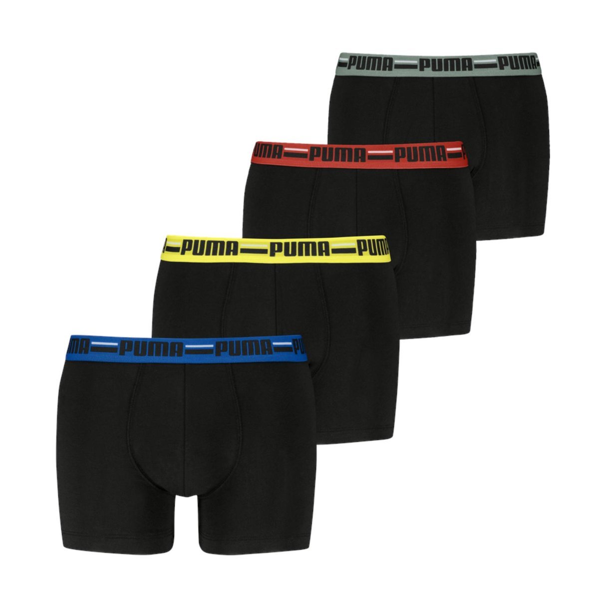Bokserki męskie Puma BASIC BRAND ELASTIC 4-PACK czarne 93819710 r S