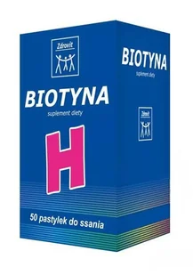 NATUR PRODUKT PHARMA SP. Z O.O. NATUR PRODUKT PHARMA SP Z O.O ZDROVIT BIOTYNA H pastylki do ssania o smaku ananasowym 50 szt 7023357 - Włosy, skóra, paznokcie - miniaturka - grafika 1
