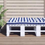 Poduszki ogrodowe - Poduszka na paletę, niebiesko-białe pasy, 120x80x12 cm, tkanina Lumarko! - miniaturka - grafika 1